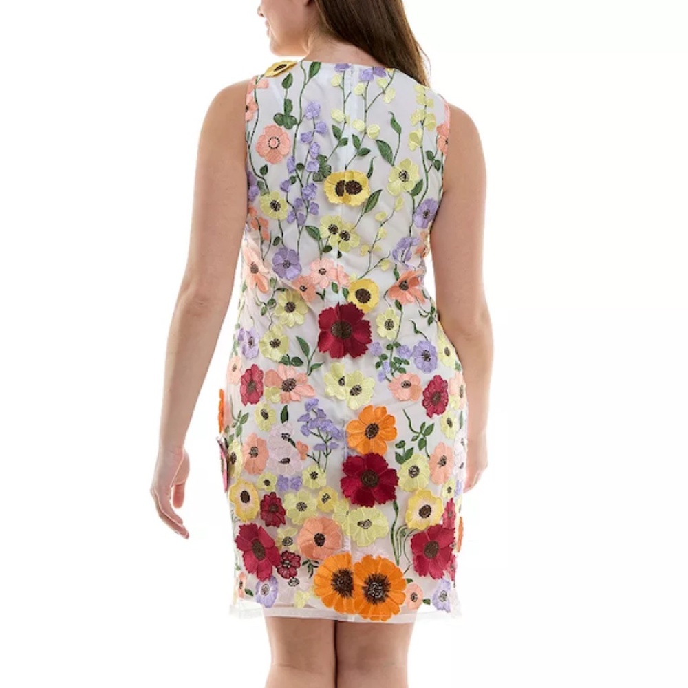 Nicole Miller | 3D Floral Tank flowers Dress - taylor swift inspired - Picture 4 of 6